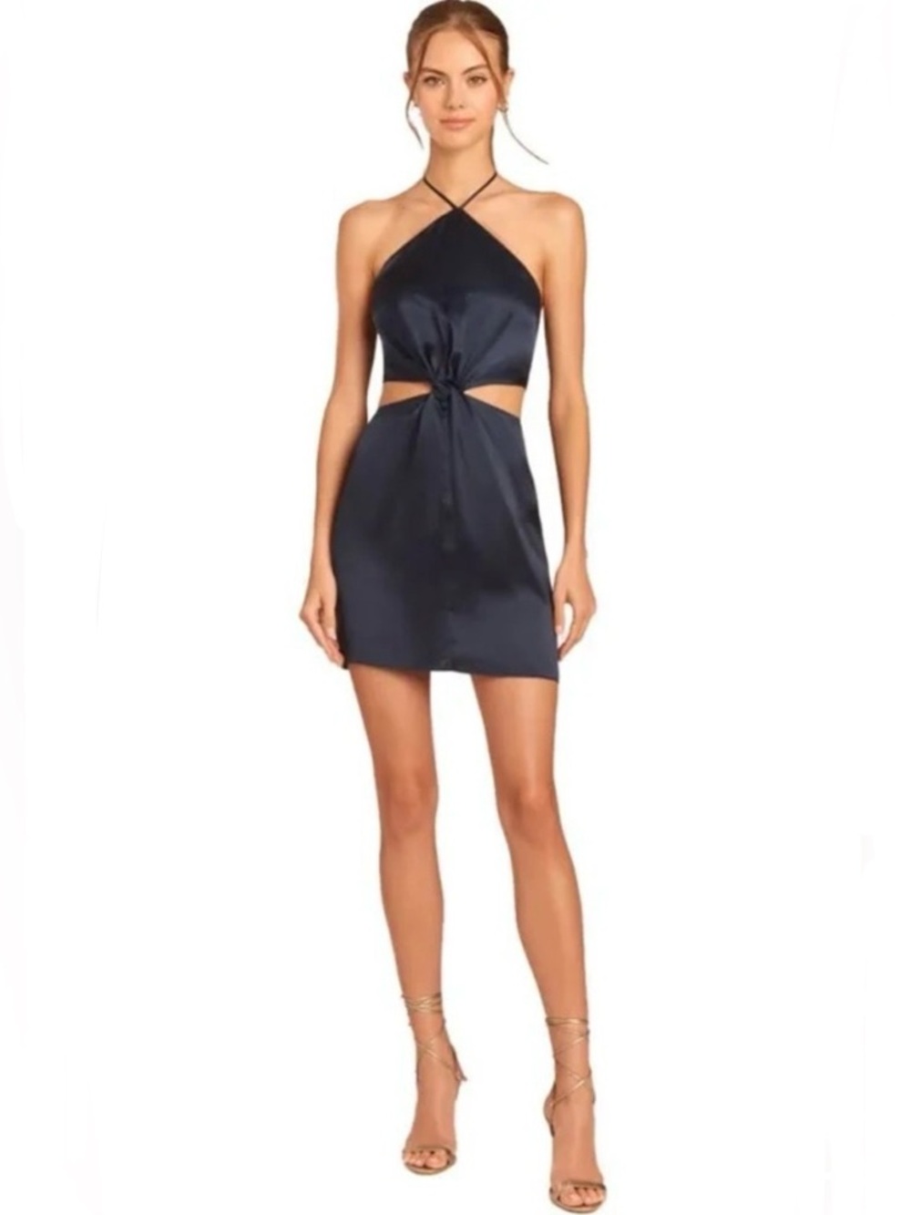 NWT Amanda Uprichard Tinsley Dress in Ink, XS, New with Tags 100% Silk Dress
